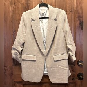 EUC H&M Blazer. Size Large. Cream and Beige.